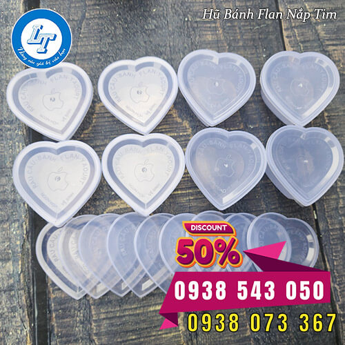 hộp nhựa làm bánh flan nắp tim giá sỉ hộp nhựa làm bánh flan nắp tim giá sỉ