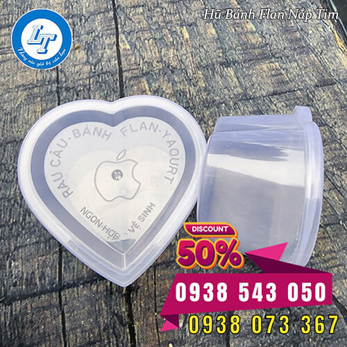 hộp nhựa làm bánh flan nắp tim giá sỉ hộp nhựa làm bánh flan nắp tim giá sỉ