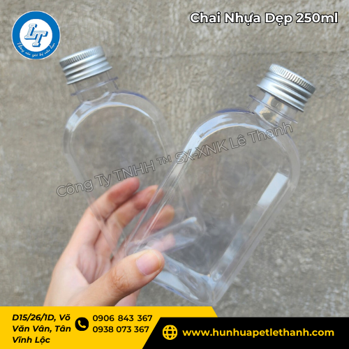 chai nhựa dẹp 250ml giảm giá rẻ sốc cho đơn hàng lớn 2 chai nhựa dẹp 250ml giảm giá rẻ sốc cho đơn hàng lớn 2