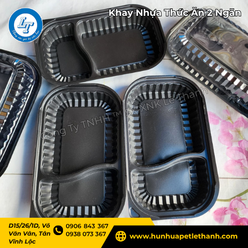 khay nhựa thức ăn 2 ngăn đen giá rẻ cực dễ bán 1 khay nhựa thức ăn 2 ngăn đen giá rẻ cực dễ bán 1