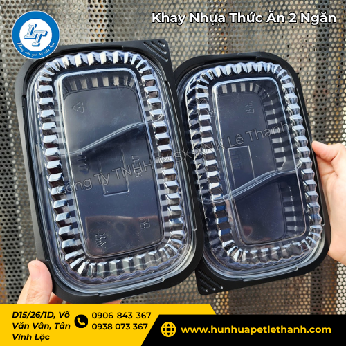 khay nhựa thức ăn 2 ngăn đen giá rẻ cực dễ bán 4 khay nhựa thức ăn 2 ngăn đen giá rẻ cực dễ bán 4