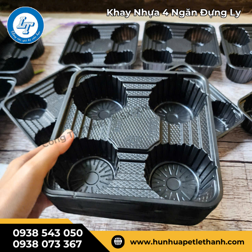 Khay nhựa 4 ngăn đựng ly trà sữa bao rẻ giá sỉ 4 Khay nhựa 4 ngăn đựng ly trà sữa bao rẻ giá sỉ 4