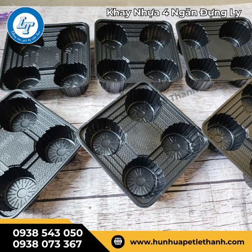 Khay nhựa 4 ngăn đựng ly trà sữa bao rẻ giá sỉ 1 Khay nhựa 4 ngăn đựng ly trà sữa bao rẻ giá sỉ 1
