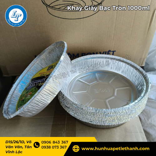 khay giấy bạc tròn 1000ml giá rẻ cho nồi 6–8L 1 khay giấy bạc tròn 1000ml giá rẻ cho nồi 6–8L 1