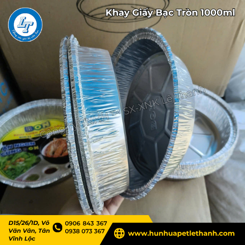 khay giấy bạc tròn 1000ml giá rẻ cho nồi 6–8L 2 khay giấy bạc tròn 1000ml giá rẻ cho nồi 6–8L 2