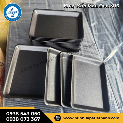 khay xốp đen M16 giá sỉ rẻ bền, nhẹ, tiện lợi 2 khay xốp đen M16 giá sỉ rẻ bền, nhẹ, tiện lợi 2