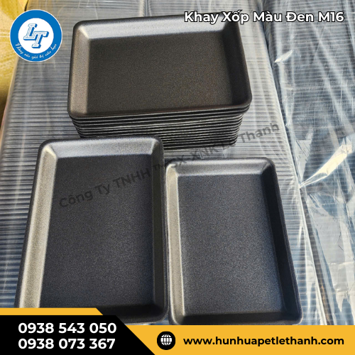 khay xốp đen M16 giá sỉ rẻ bền, nhẹ, tiện lợi 5 khay xốp đen M16 giá sỉ rẻ bền, nhẹ, tiện lợi 5