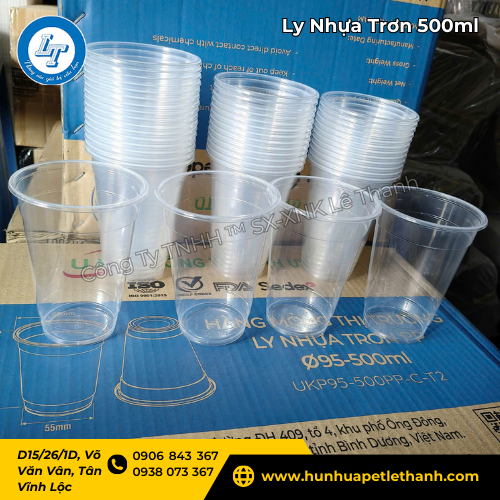 ly PP trơn 500ml trà sữa giá sỉ cho quán 3 ly PP trơn 500ml trà sữa giá sỉ cho quán 3