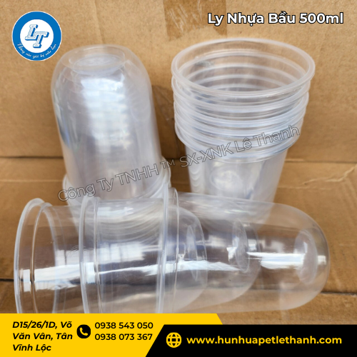 Ly nhựa bầu 500ml nhẹ, tiện, không vỡ giá rẻ 4 Ly nhựa bầu 500ml nhẹ, tiện, không vỡ giá rẻ 4