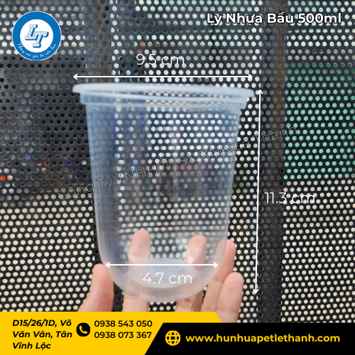 Ly nhựa bầu 500ml nhẹ, tiện, không vỡ giá rẻ 2 Ly nhựa bầu 500ml nhẹ, tiện, không vỡ giá rẻ 2