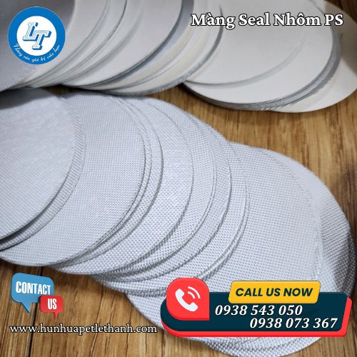 Màng seal nhôm PS carton miệng 75 cắt sẵn 2 Màng seal nhôm PS carton miệng 75 cắt sẵn 2