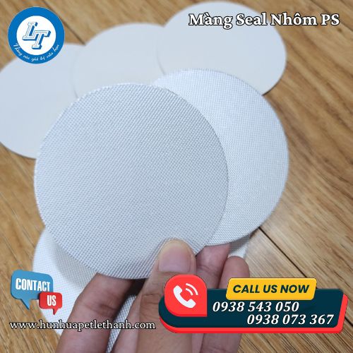 Màng seal nhôm PS carton miệng 75 cắt sẵn 4 Màng seal nhôm PS carton miệng 75 cắt sẵn 4