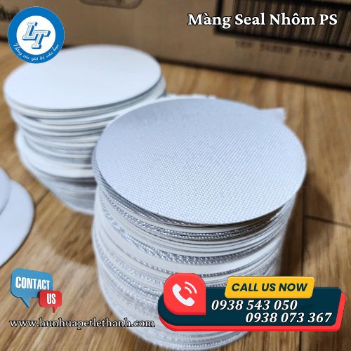 Màng seal nhôm PS carton miệng 75 cắt sẵn 3 Màng seal nhôm PS carton miệng 75 cắt sẵn 3