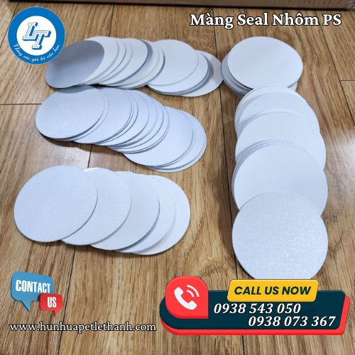 Màng seal nhôm PS carton miệng 75 cắt sẵn 1 Màng seal nhôm PS carton miệng 75 cắt sẵn 1