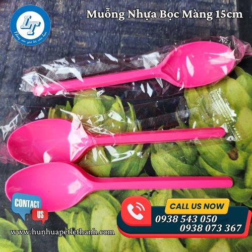 muỗng nhựa màu hồng giao sỉ giá rẻ 4 muỗng nhựa màu hồng giao sỉ giá rẻ 4