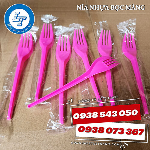 muỗng nhựa, nĩa nhựa bọc màng giá sỉ Tiền Giang 2 muỗng nhựa, nĩa nhựa bọc màng giá sỉ Tiền Giang 2