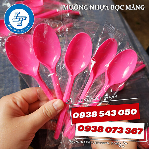 muỗng nhựa, nĩa nhựa bọc màng giá sỉ Tiền Giang 4 muỗng nhựa, nĩa nhựa bọc màng giá sỉ Tiền Giang 4