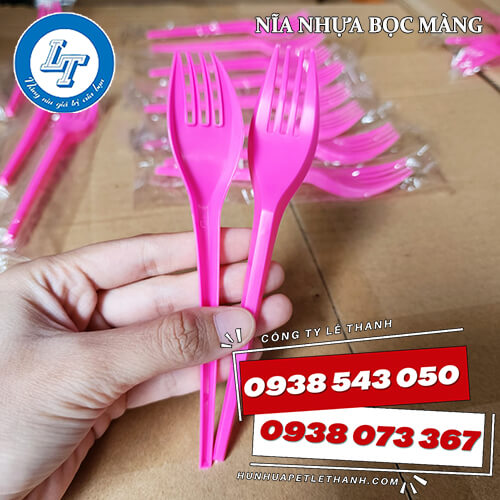 muỗng nhựa, nĩa nhựa bọc màng giá sỉ Tiền Giang 1 muỗng nhựa, nĩa nhựa bọc màng giá sỉ Tiền Giang 1