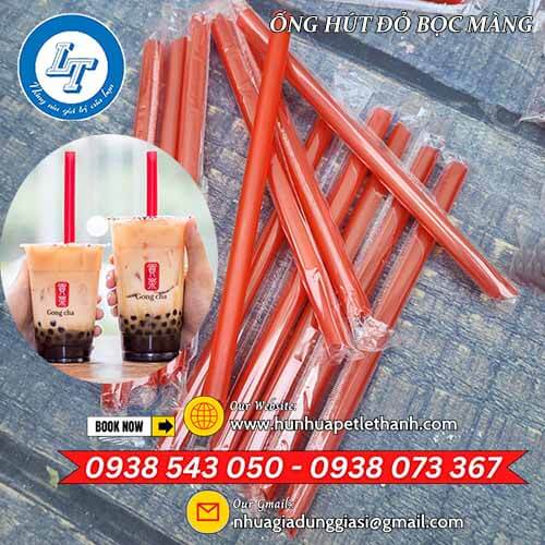 Ống hút đỏ bọc màng giá rẻ toàn quốc 2 Ống hút đỏ bọc màng giá rẻ toàn quốc 2