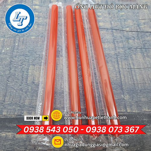Ống hút đỏ bọc màng giá rẻ toàn quốc 1 Ống hút đỏ bọc màng giá rẻ toàn quốc 1