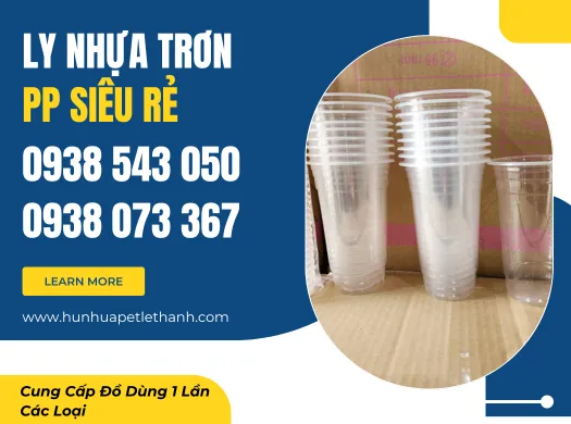 LY NHỰA TRƠN 360ML, 500ML, 700ML giá gốc siêu rẻ