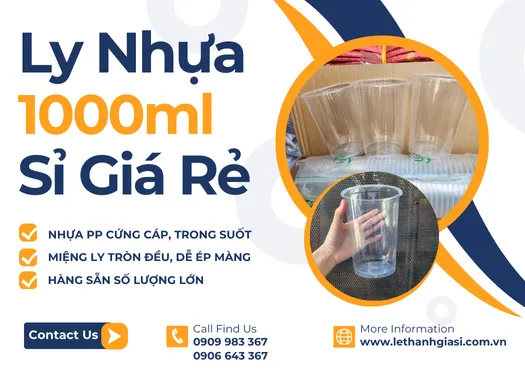 LY NHỰA TRƠN 1 LÍT sỉ lẻ giá rẻ giá sỉ ưu đãi