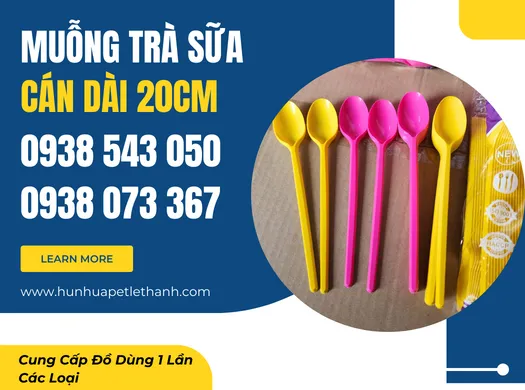MUỖNG TRÀ SỮA DÀI 20CM giá rẻ thùng 2500 cái