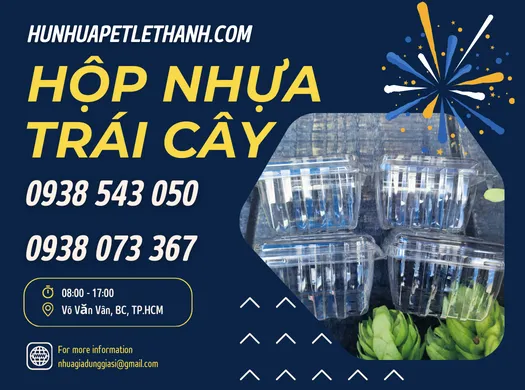 Đặt HỘP NHỰA TRONG đựng trái cây giá sỉ