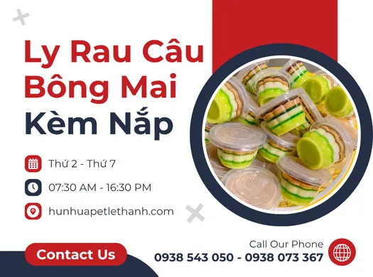 Mua sỉ LY RAU CÂU BÔNG MAI - giá rẻ, dễ bán, lời cao