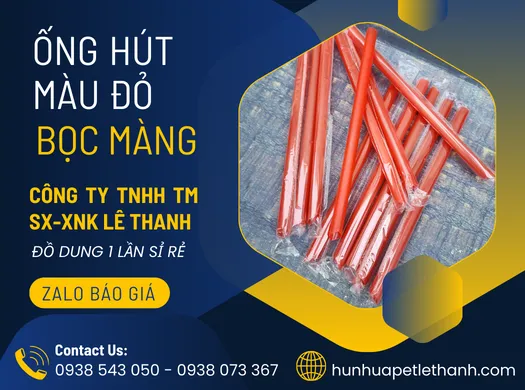 ỐNG HÚT ĐỎ BỌC MÀNG giá rẻ toàn quốc