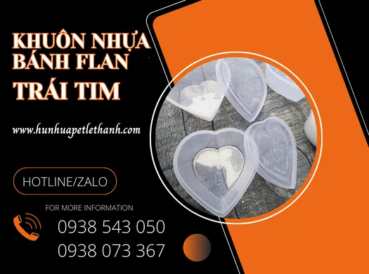 Bỏ mối KHUÔN NHỰA BÁNH FLAN HÌNH TRÁI TIM giá rẻ