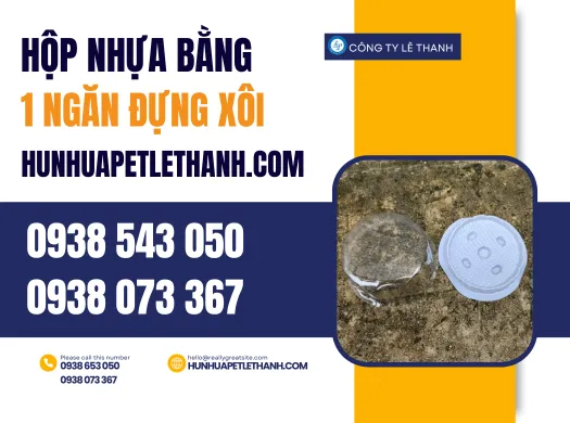 HỘP NHỰA BẰNG 1 NGĂN sỉ rẻ đựng xôi gấc