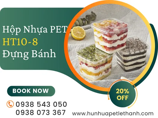 HỘP NHỰA PET VUÔNG đựng bánh mousse, tiramisu giá sỉ