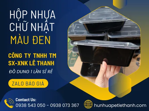 Điểm danh sỉ mẫu HỘP NHỰA CHỮ NHẬT ĐEN giá rẻ