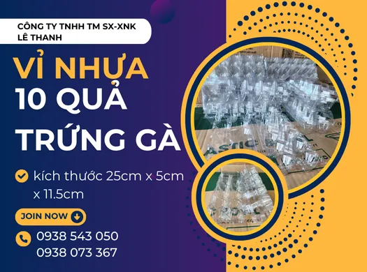 VỈ NHỰA 10 QUẢ ĐỰNG TRỨNG giá sỉ giá kho xưởng