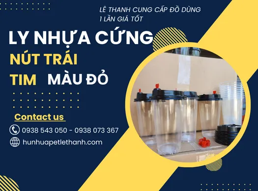 Lấy sỉ LY NHỰA CỨNG NẮP TIM giá tốt