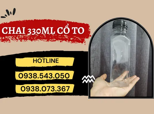CHAI NHỰA VUÔNG 330ML miệng rộng giá sỉ bao nhiêu?