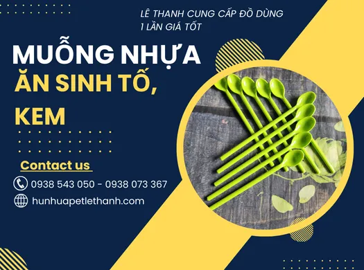 MUỖNG NHỰA ĂN CHÈ, SINH TỐ giá sỉ rẻ Tiền Giang