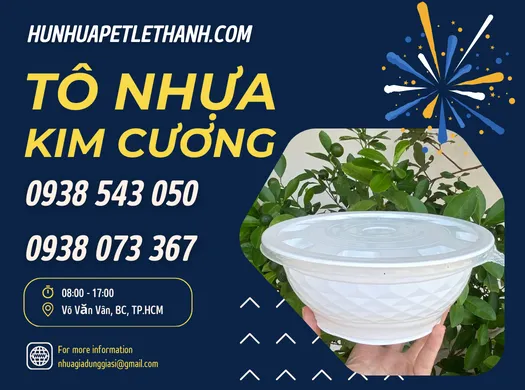TÔ NHỰA KIM CƯƠNG có nắp giá sỉ