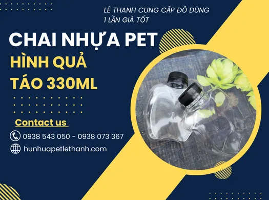 CHAI NHỰA HÌNH TÁO giá sỉ Tiền Giang