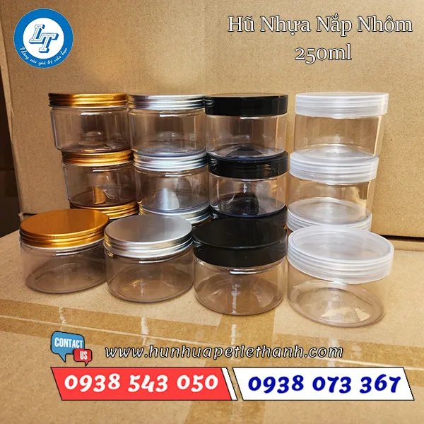 HŨ PET NẮP NHÔM 250ML (30G)