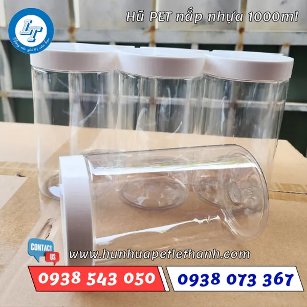 HŨ PET NẮP NHỰA 1000ML (41.5G)