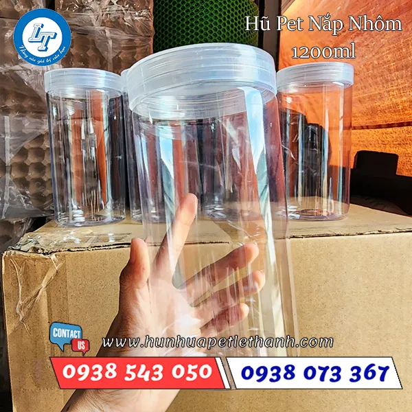 HŨ PET NẮP NHỰA 1200ML (41.5G)