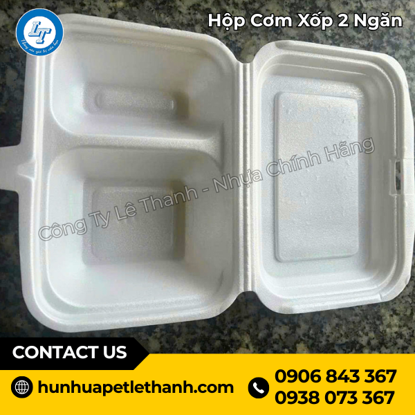 Hộp Cơm Xốp 2 Ngăn