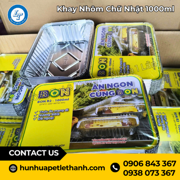 Khay Nhôm Chữ Nhật 1000ml