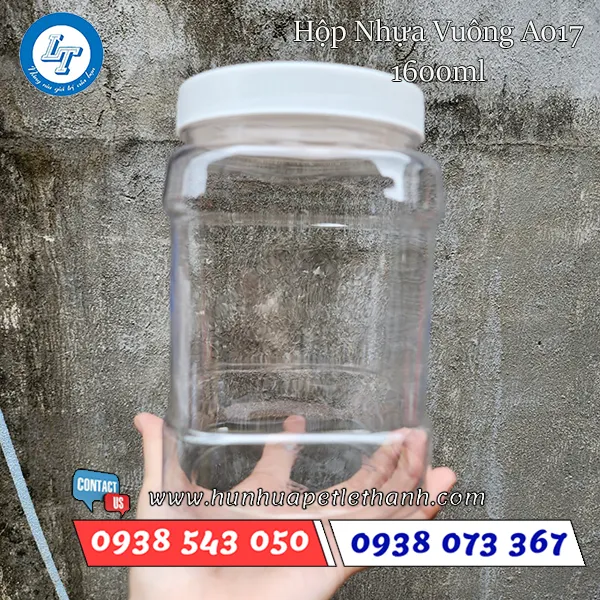 HỘP NHỰA VUÔNG A017 1600ML