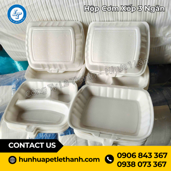 Hộp Cơm Xốp 3 Ngăn