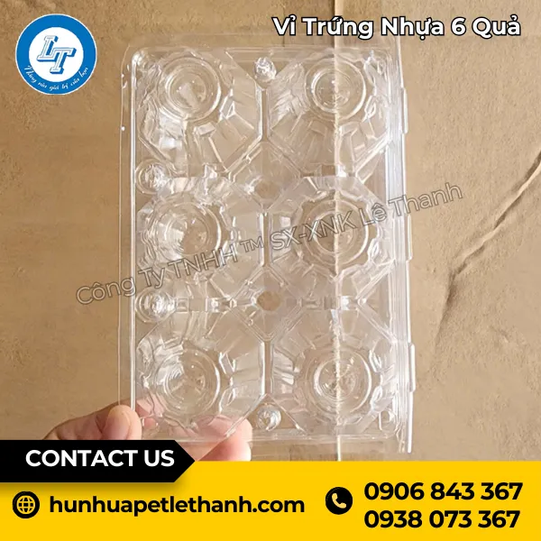 Vỉ Trứng Nhựa 6 Quả