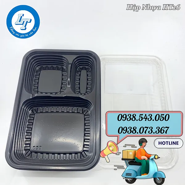 HỘP NHỰA ĐẾ ĐEN HT26