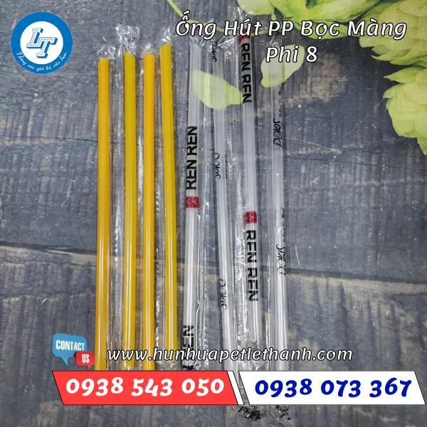ỐNG HÚT BỌC MÀNG IN LOGO PHI 8